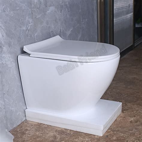 Bathroom Wall Hung Toilet CE Certificate Modern Design Rimless Wall