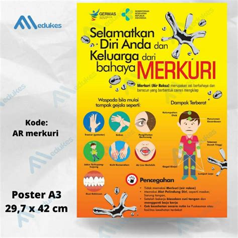 Jual Poster Kesehatan - Bahaya Merkuri / Selamatkan Diri dan Keluarga ...