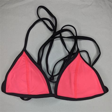 Pink Victoria S Secret Swim Hot Pink Magenta Triangle Top Bikini Swim S Pink Victorias