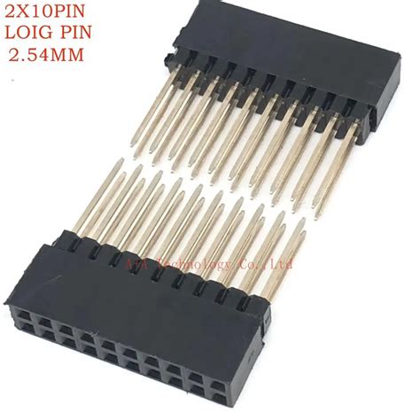 5Pcs PC104 20 Pin 2x10 Pin 2 54mm Pitch Female Double Row Straight Pin