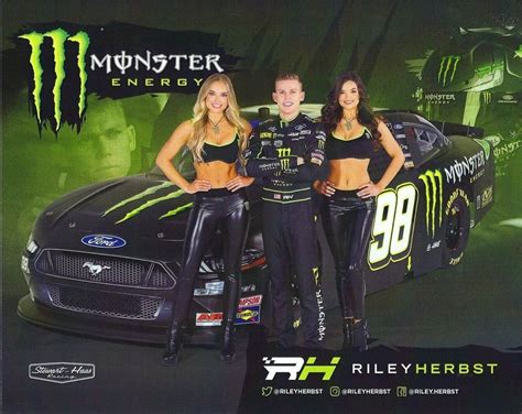 2022 RILEY HERBST MONSTER ENERGY 98 NASCAR XFINITY SERIES POSTCARD