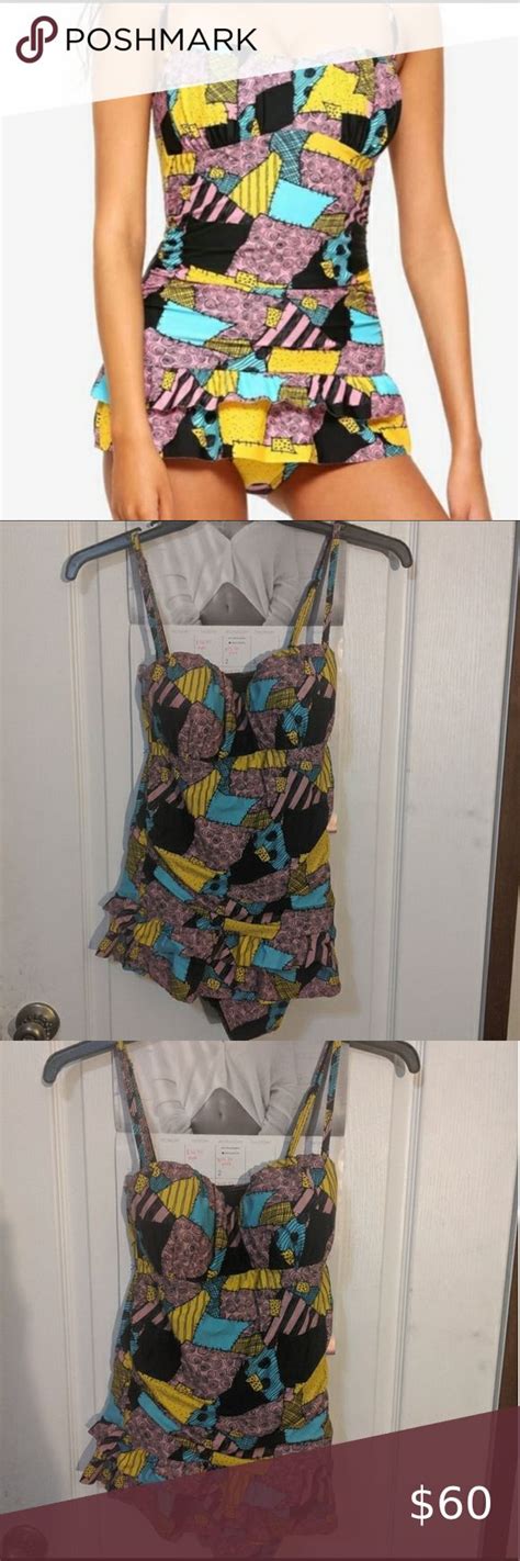 Disney Hot Topic Nightmare Before Christmas Sally One Piece Bathing Swim Suit In Clothes