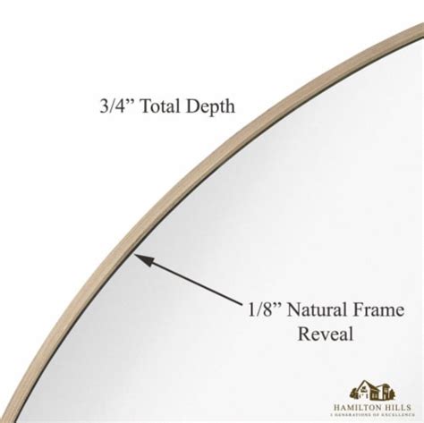 Hamilton Hills Round Natural Brushed Stainless Steel Mirror