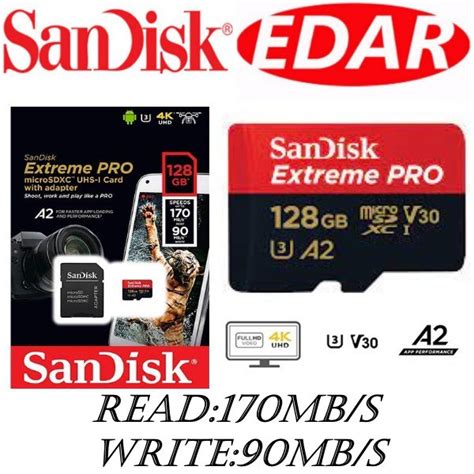 Sandisk Extreme Pro Mb S V A Class Micro Sd Gb Shopee