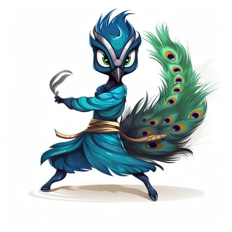 Premium Vector Peacock Cartoon Vector