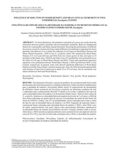 Pdf Influence Of Soil Type On Wood Density And Mean Annual Increment