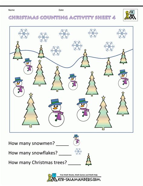 Free Printable Holiday Math Worksheets Printable Worksheets