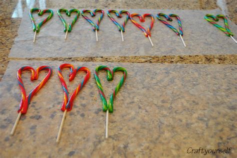 Candy Cane Heart shaped suckers for Valentines tutorial