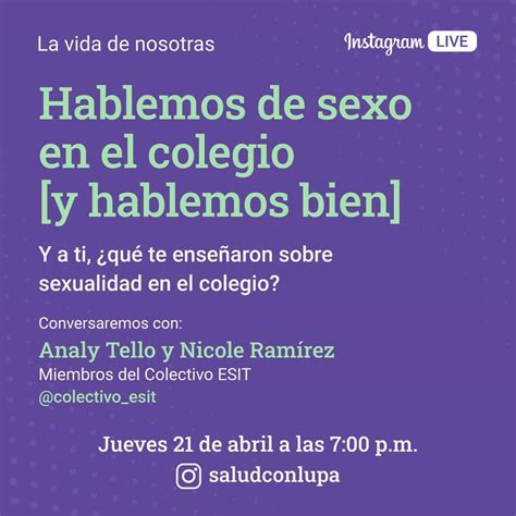 Saludconlupa On Twitter Aunque La Sexualidad Es Parte De Nosotros