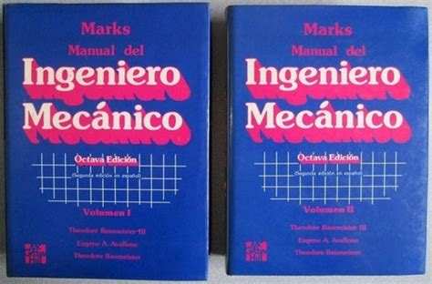 Manual Del Ingeniero Mec Nico Marks Ta Edici N Tomos Env O Gratis