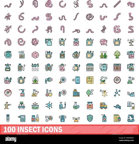 Insect Icons Set Color Line Set Of Insect Vector Icons Thin Line