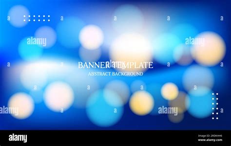 Abstract Light Bokeh Background With Blue And Yellow Color Vector