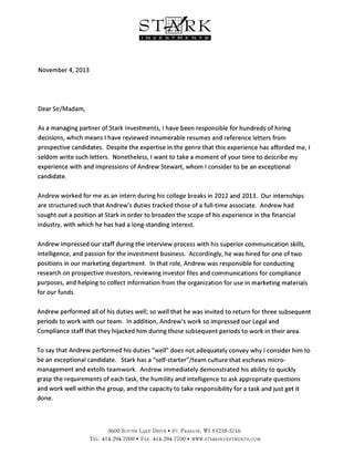 Stark Investments Reference Letter Andrew Stewart Docx