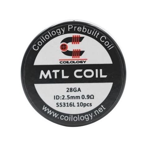 Coilology MTL Coil SS316L 0 9ohm 10pcs AGT Group Wholesale