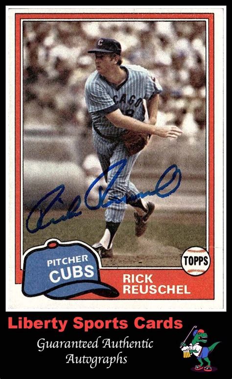 1981 Topps Rick Reuschel 645 Authentic Autographed Card Chicago Cubs