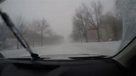 New York City Snow Storm Blizzard 2016 Driving During The Snowstorm