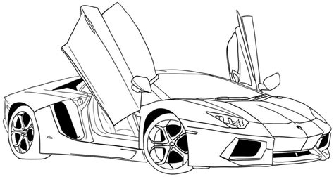 Libro Para Colorear De Lamborghini Con Las Puertas Abiertas Para