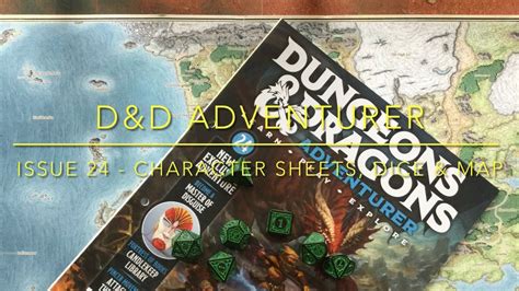 Dungeons Dragons Adventurer Issue 24 Charcter Sheets Dice Map