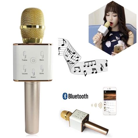 jual mic wireless  karaoke microphone portable handheld bluetooth