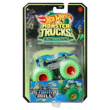Hot Wheels Monster Trucks Glow in the Dark Mașinuță Twin Mill Tulli ro