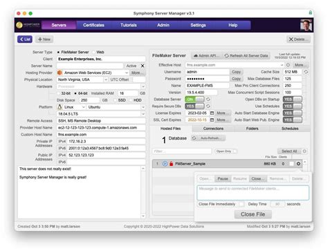 Symphony Server Manager Symphony Server Manager