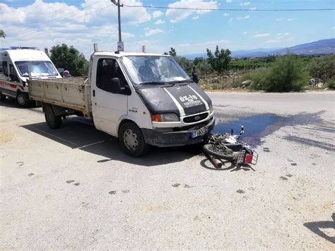 Manisa Alaşehir de korkunç kaza Motosiklet sürücüsü hayatını kaybetti