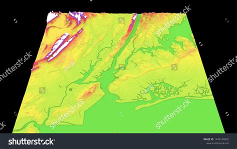 Colourful Topographic Map New York City Stock Illustration 1443140876 Shutterstock