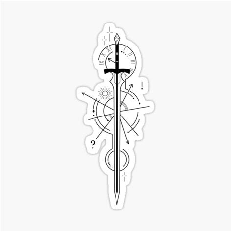Adhd Sword Design Sticker For Sale By Finehades Redbubble