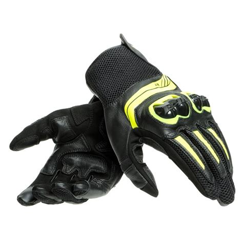 Dainese Mig Unisex Gloves Black Fluo Yellow Deri Eldiven