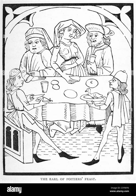 Medieval Woodcut From The Story Of Melusine The Earl Of Poitiers