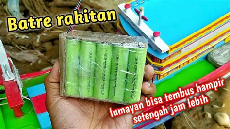 tes batrei rakitan  rc perahu batre li ion  youtube