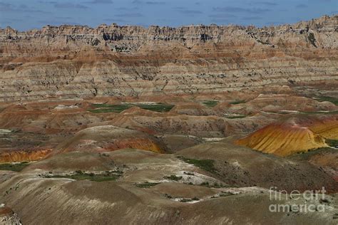 Rugged Terrain At Badlands National Park Photograph By Christiane