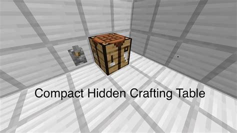 MCPE Hidden Crafting Table Tutorial YouTube