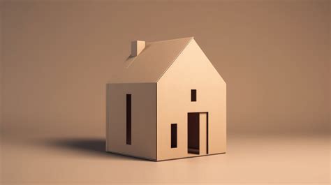 Cardboard Box House Shaped 3d Icon Encased In A Backgrounds  Free