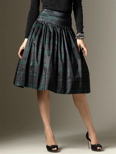 Apparel Classic Clothing At Talbots Plaid Taffeta Skirt Taffeta