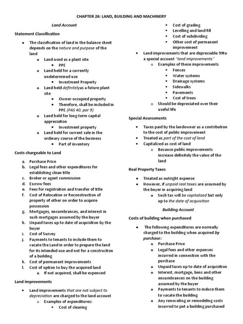 Ac 2101 Chapter 26 Notes Pdf Expense Cost