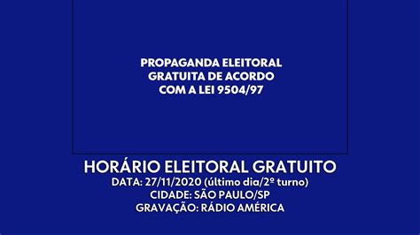 Horário Eleitoral Gratuito Candidatos à Prefeitura De São Paulo