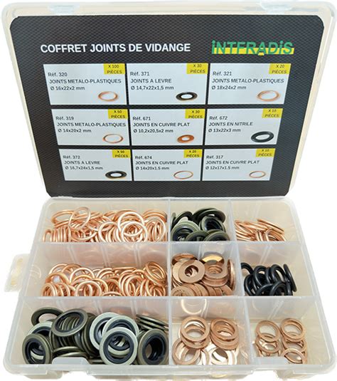 COFFRET DE 320 JOINTS DE VIDANGE INTFRADIS