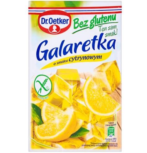 GALARETKA CYTRYNOWA BEZ GLUTENU DR OETKER 77 G Dobre Ceny Polski