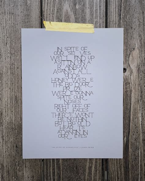 John Prine Art in Spite of Ourselves Print Lyrics | Etsy