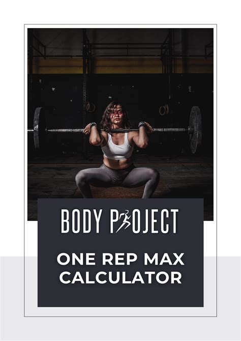 One Rep Max Calculator BodyProject Wellbeing Services