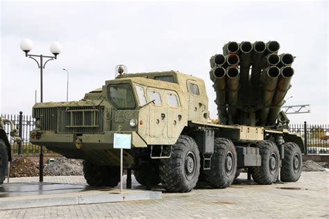 BM 30 Smerch Mounted On MAZ 543M Uragan Editorial Photo Image Of