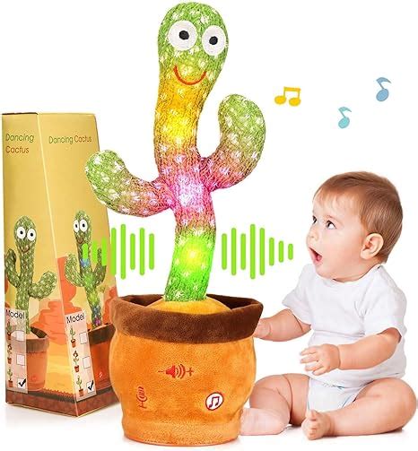 Amazon MILEGI Cactus que habla bailarín ajustable por volumen