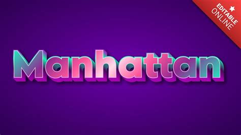 Manhattan Text Effect Generator