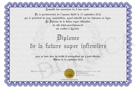 Diplome De La Future Super Infirmiere