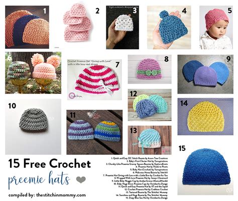 Preemie Hats Crochet Patterns Free Printable Templates Free