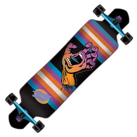 Santa Cruz Skateboards Screaming Hand Neon Age Drop Thru Longboard