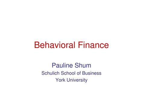 behavioral finance powerpoint    id