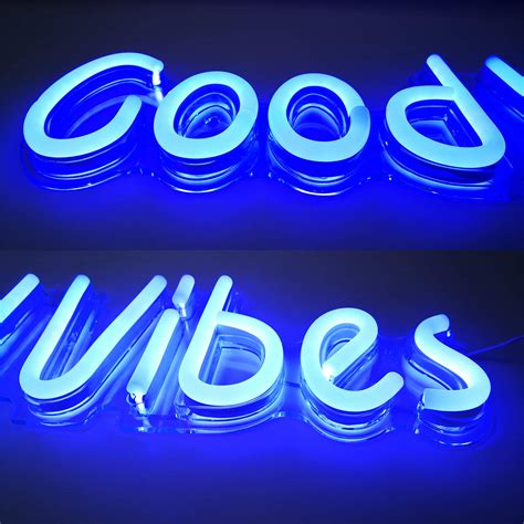 Good Vibes Neon Light Sign LED Wall Signs For Bedroom Wall Decor LED