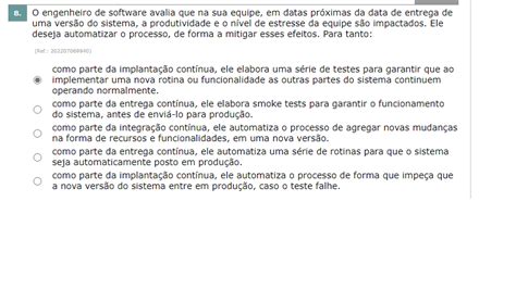 O engenheiro de software avalia que na sua equipe em datas próximas da